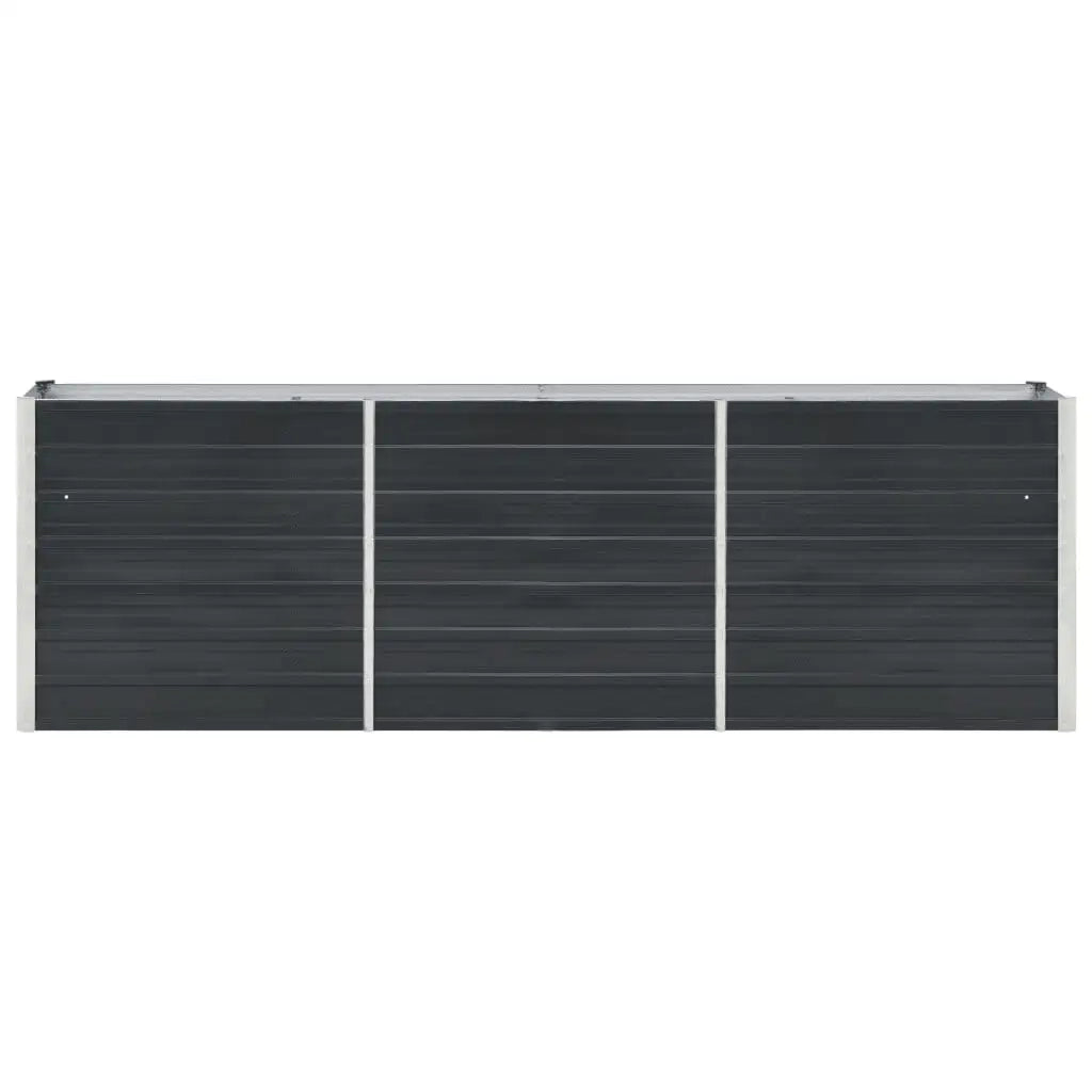 Letto Rialzato in Acciaio Zincato 240x40x77 cm Antracite 47043