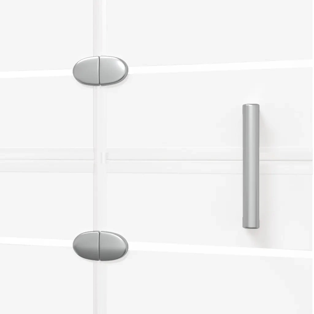 Pannello Doccia Pieghevole in ESG 120x140 cm Bianco CFW6197433