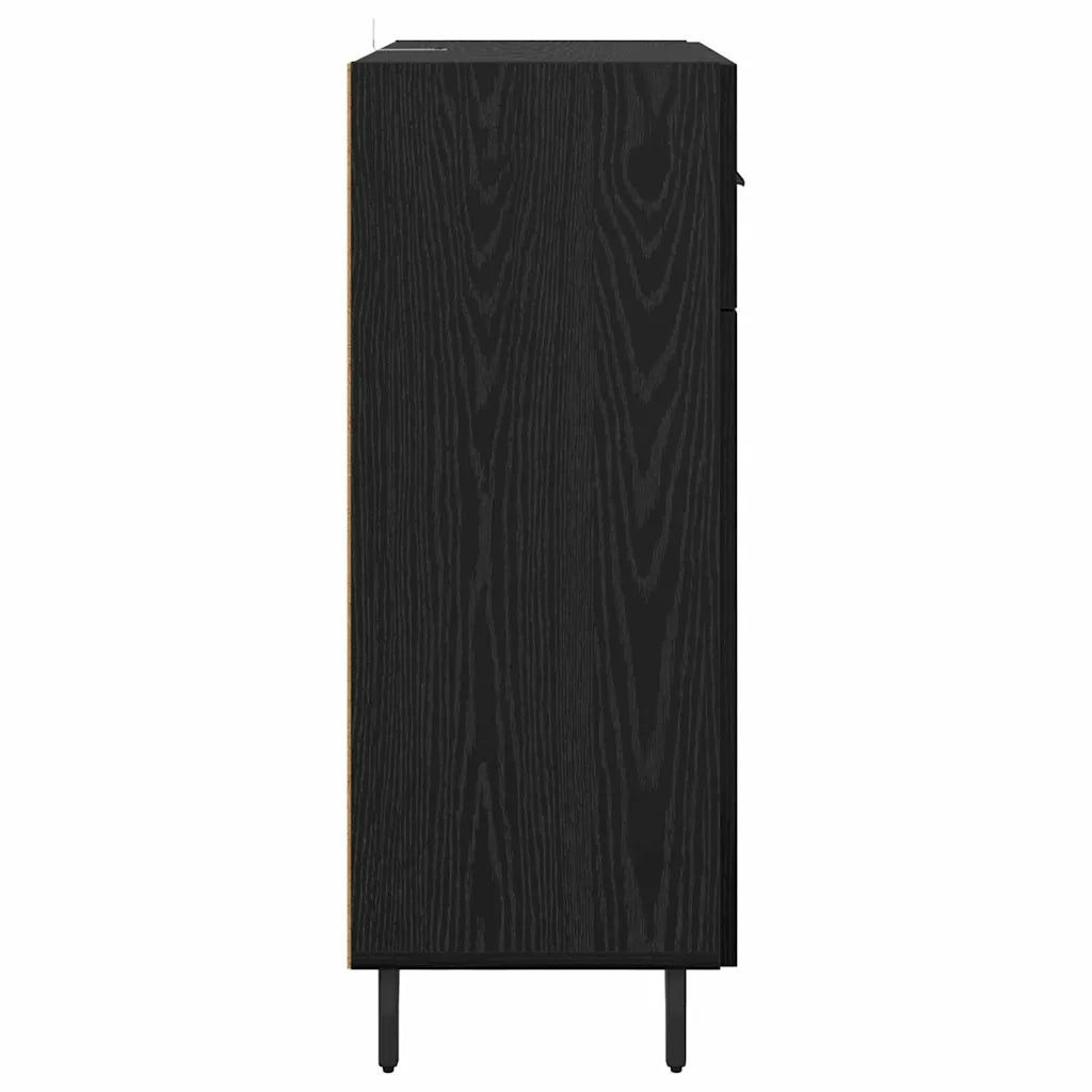 Credenza-Buffet-Armadio da cucina Rovere Nero 69,5 x 34 x 90 cm Legno multistrato 714464