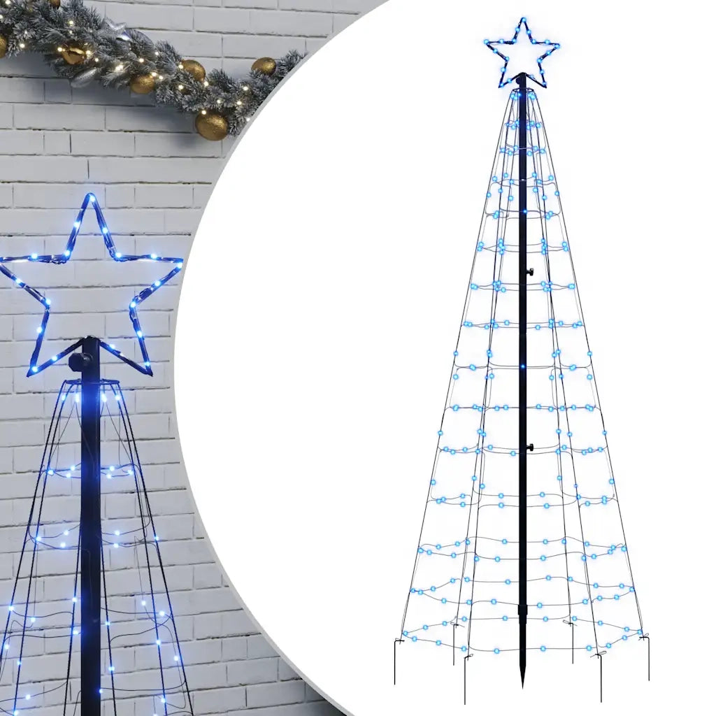 Albero di Natale a LED con Punte 220 LED Blu 180 cm 358103