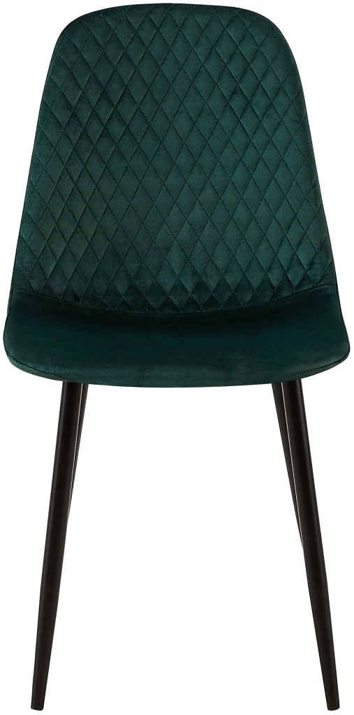 Sedia Giverny con cuciture decorative Velluto,verde