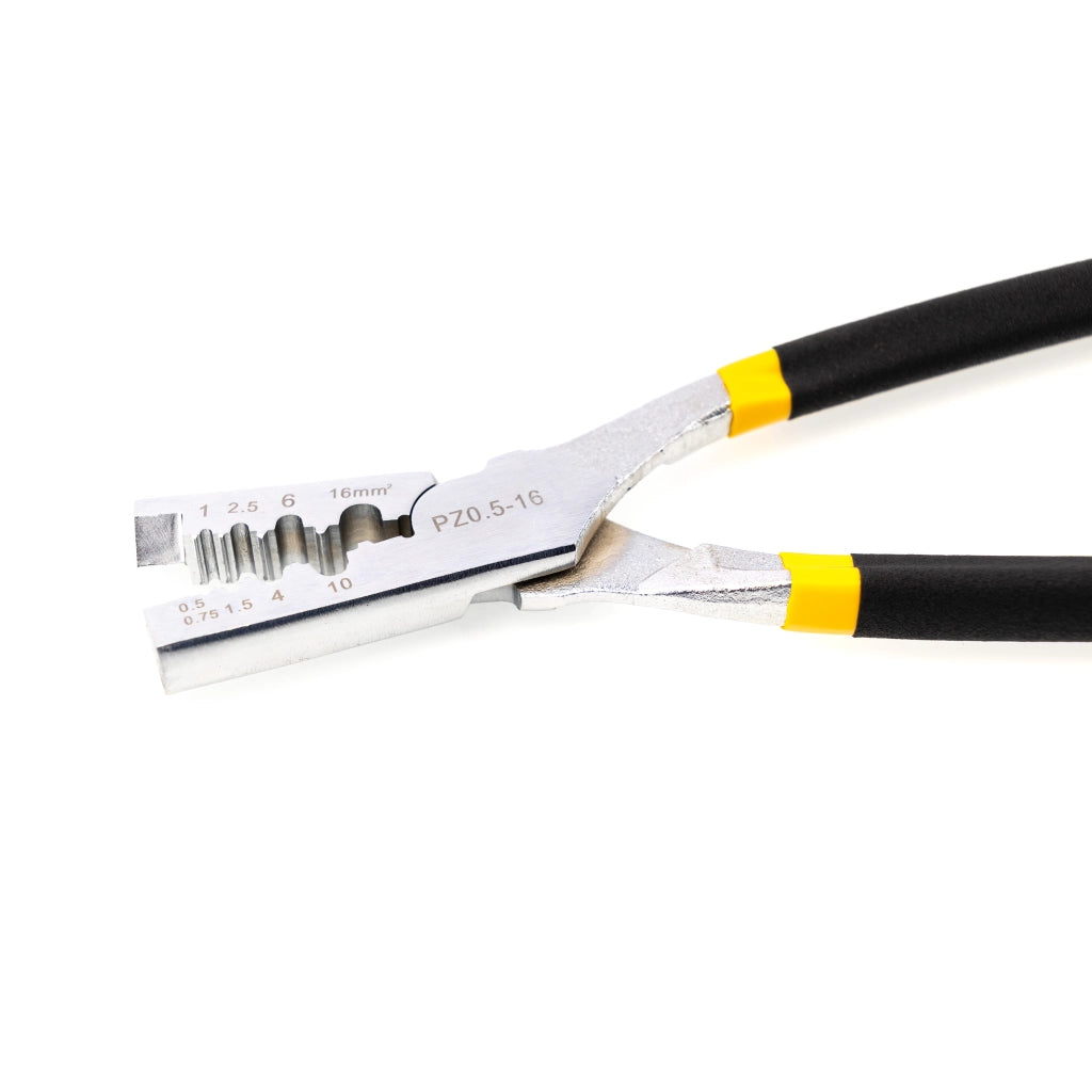 Zaciskatrice per Capicorda Isolati e Non Isolati 0,5-16mm – Design Ergonomico, Manici Gommati, Lunghezza 220mm