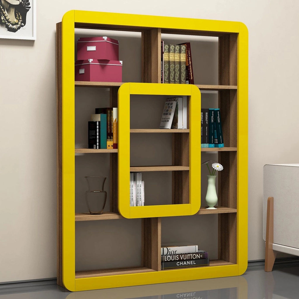 Biblioteca Caltrano, Libreria 8 Ripiani, 108x22x140h cm Marrone Noce