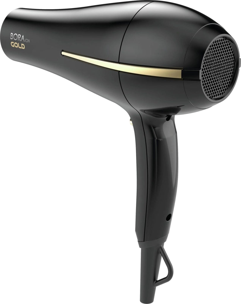 GA.MA Phon Bora Ion Gold: Griglia rivestita in olio d'argan, capelli idratati e morbidi, 2200 W, Motore Dc Ultraleggero, 6 combinazioni di temperatura e velocità, colpo d'aria fredda, inclusi 1 bocchetta e 1 diffusore