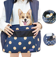 Porta cani con cinghie regolabili per animali domestici anteriori Porta cani Porta cani con sedile per auto e rialzo con cintura di sicurezza