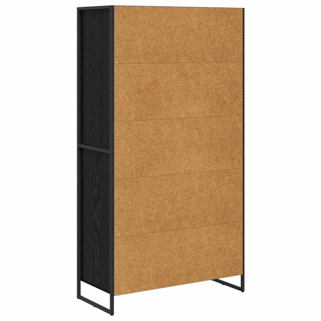 Credenza 2 pcs Rovere Nero 81 x 36 x 150.5 cm Legno multistrato 3403034