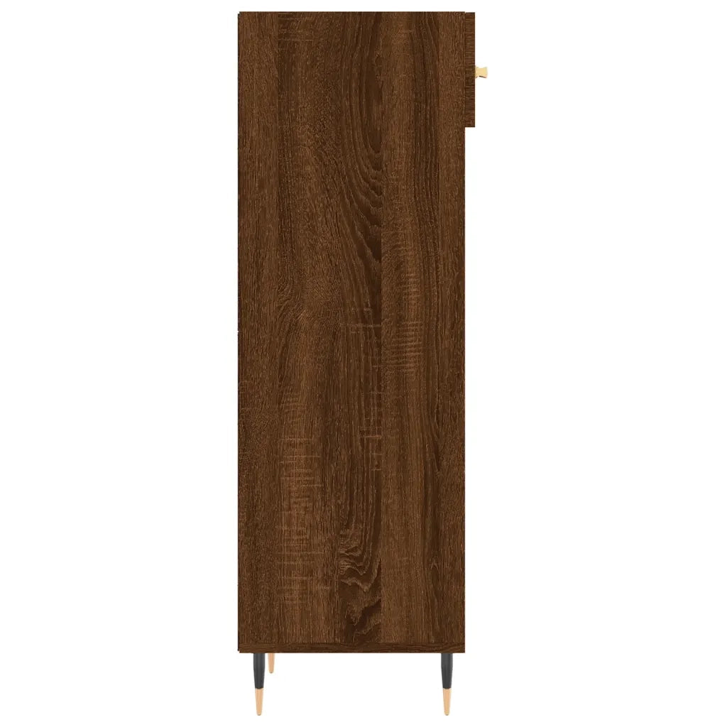 Scarpiera-Scaffale per scarpe Rovere Marrone 30x35x105 cm in Legno Multistrato