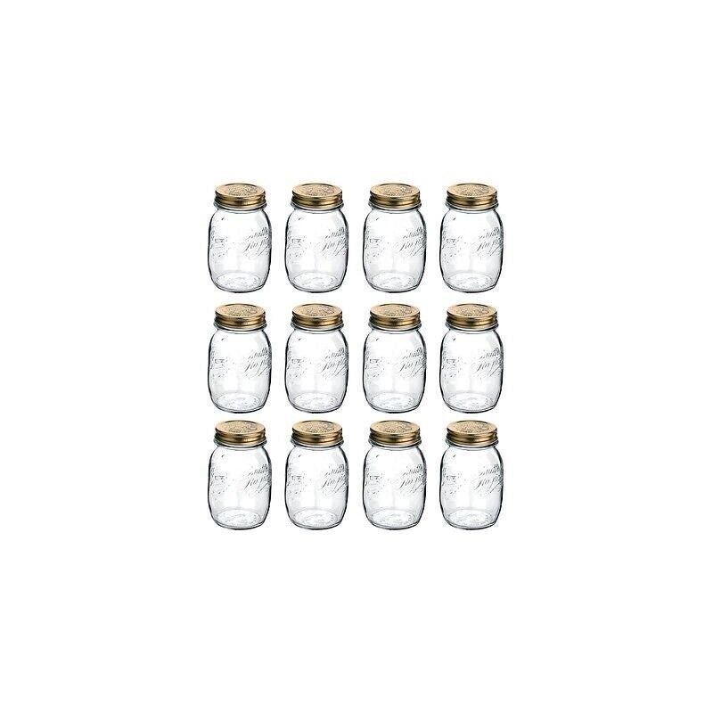12 BARATTOLI 700CC QUATTRO STAGIONI BORMIOLI VASO PER CONSERVE CON 12 TAPPI INCLUSI