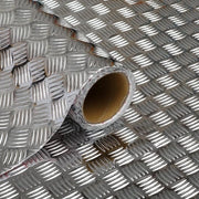 Foglio decorativo metallico argento | foglio decorativo per mobili - piastrelle a rilievo - alta lucidità - 45 cm x 2 m