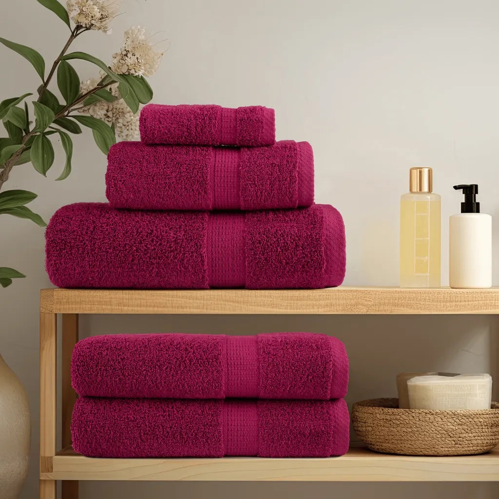 Set ASciugamani SOLUND 8 pz Bordeaux 600 gsm 137556