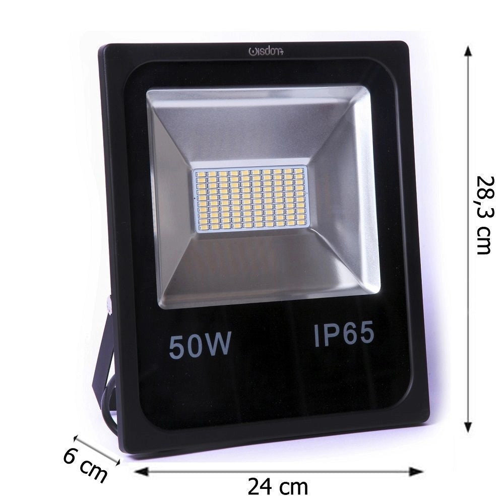 Trade Shop - Faro Professionale A Led 5730 Per Esterno Ip65 Wisdom 50w 2 Effettivi -