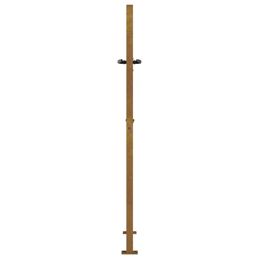 Cancello da giardino 100x125 cm in acciaio Corten design quadrato 153198
