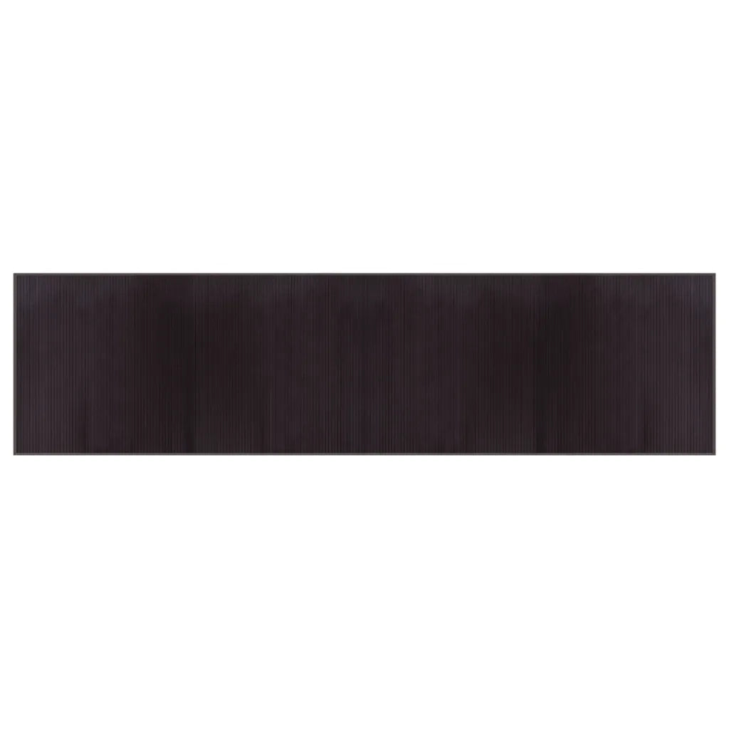 Tappeto Rettangolare Marrone Scuro 100x400 cm in BambÃ¹