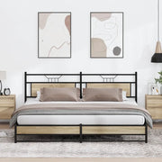 Giroletto senza Materasso in Metallo-Struttura Letto Rovere Sonoma 200x200 cm 540972