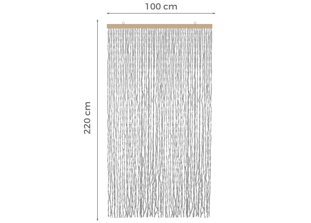 Tenda Antimosca Antirumore Caduta Pannello Porta Finestra Casa Mais - 100X220 - Grigio