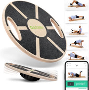 Bordo di equilibrio in legno - Test vincente Vesta - App di fitness - Adulti - Strumento di equilibrio - Tavola oscillante - Bordo di equilibrio - Board di equilibrio
