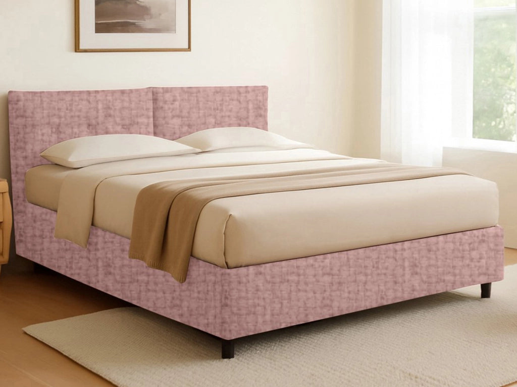 Truro, Letto Singolo Sfoderabile Made in Italy, Rosa