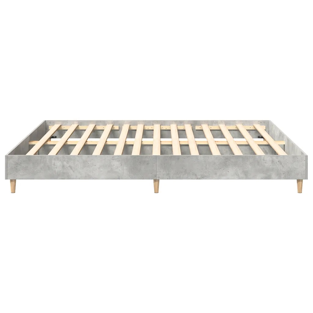 Giroletto senza Materasso Grigio Cemento 160x200cm Truciolato 3329033
