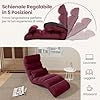 Sedia Pieghevole da Pavimento Portatile, Divano Imbottito, Regolabile in 5 Posizioni, Supporto per la Schiena, Ideale per Rilassarsi Leggere (Rosso)