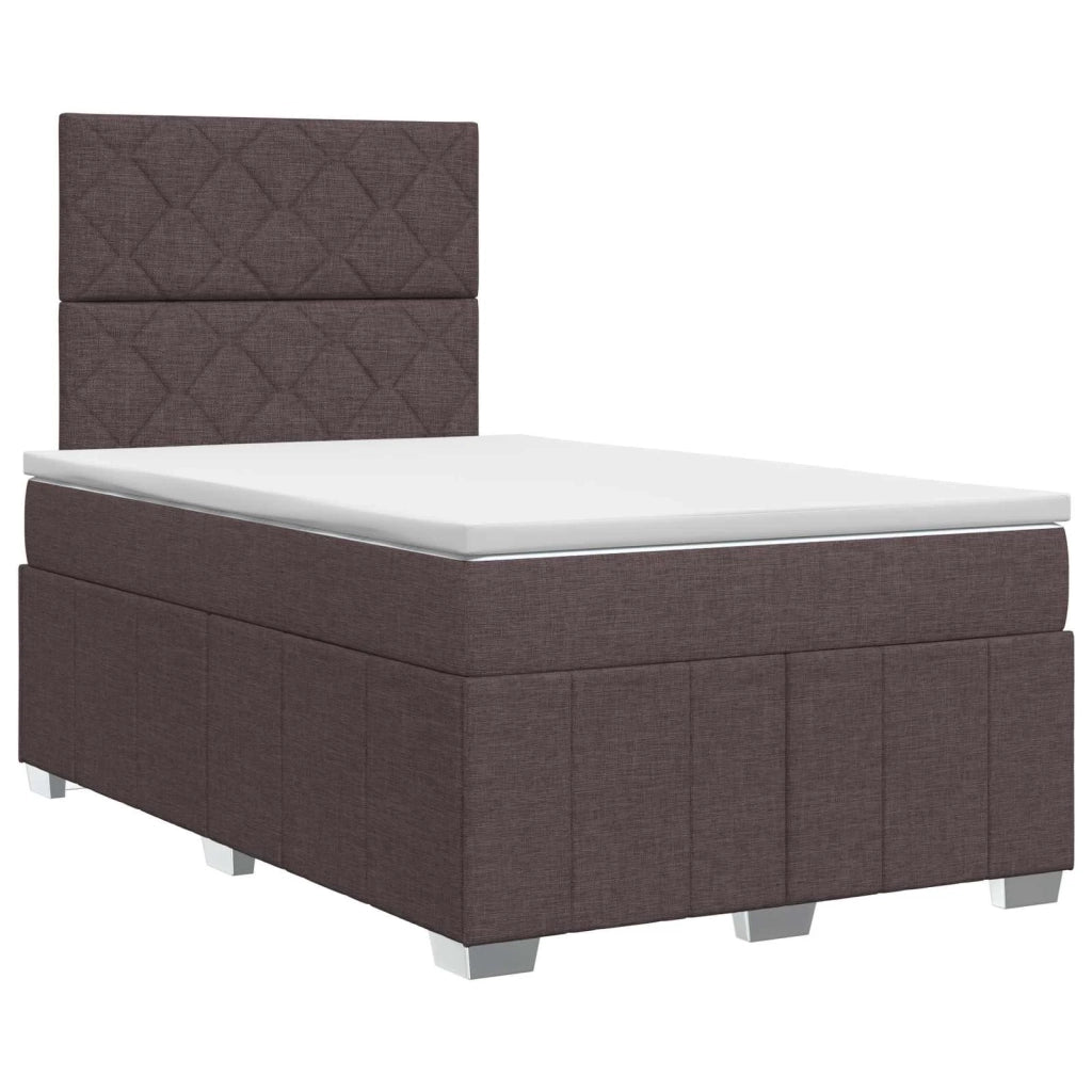 Letto box spring con materasso Marrone Scuro 120 x 200 cm 3454123