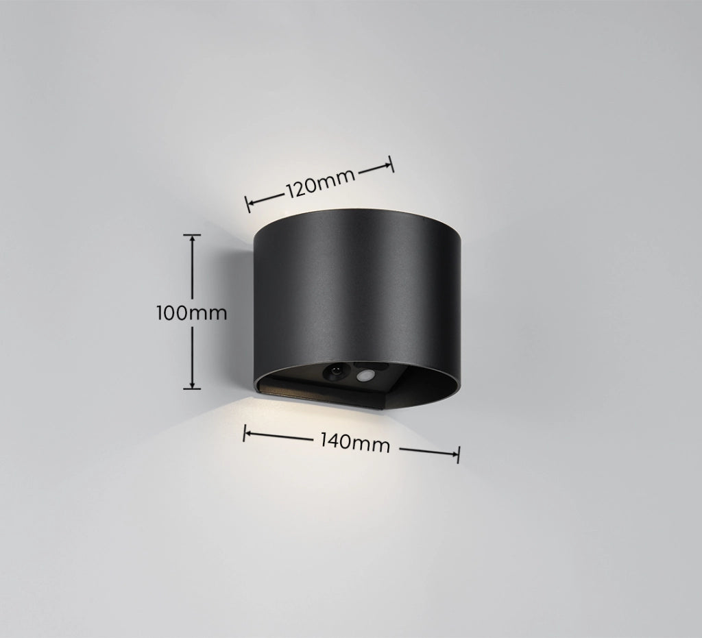 Applique esterna LED 1W nera semicircolare PIR GENIE RL
