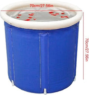Bagno pieghevole - Bagno con ghiaccio - Bagno caldo - Bagno con ghiaccio - Bagno gonfiabile - Inclusa pompa a aria - Bagno gonfiabile e pieghevole - Bagno gonfiabile da sedere - Blu