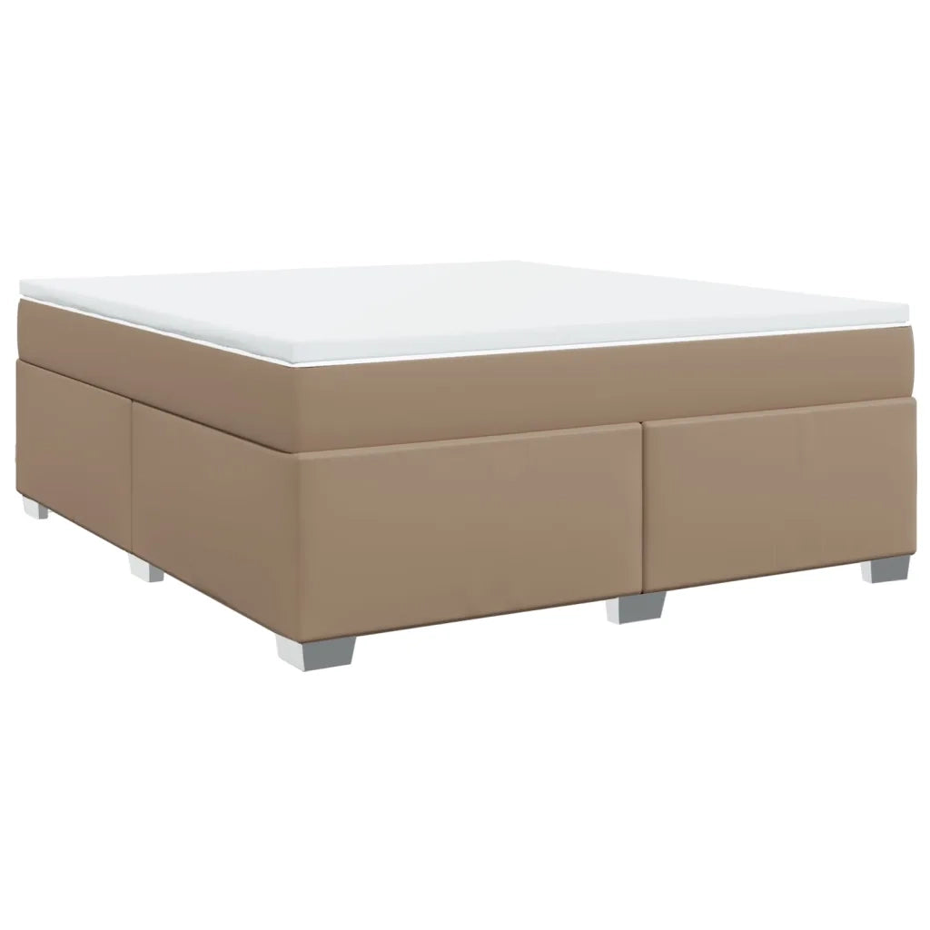 Giroletto a Molle con Materasso Cappuccino 180x200cm Similpelle