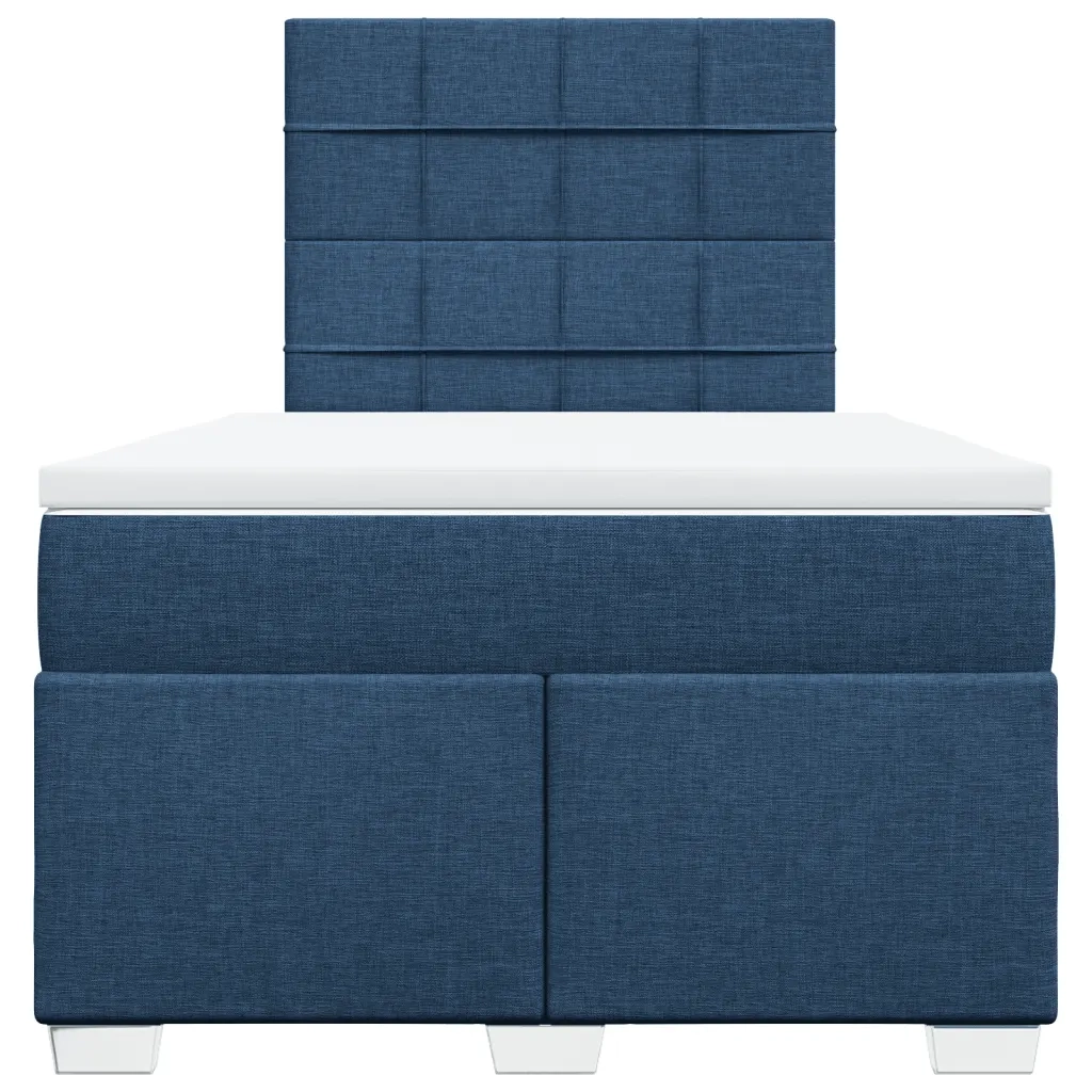 Giroletto a Molle con Materasso Blu 120x200 cm in Tessuto