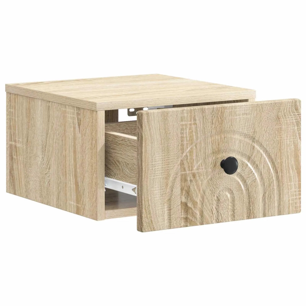 Mobiletto da notte a muro 2 pcs Rovere Sonoma 33 x 34,5 x 20 cm