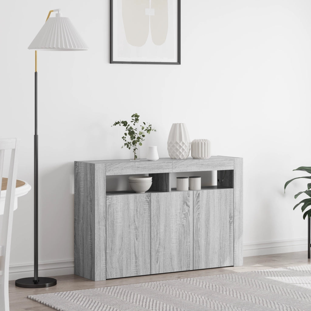 Sideboard Grigio sonoma Legno ingegnerizzato 116 x 30 x 75 cm