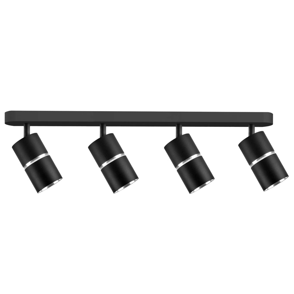 Plafoniera/Applique 4xGU10 orientabile nera Polux Bamboo