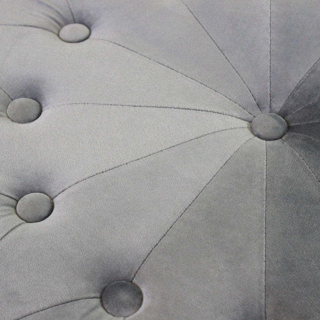 Pouf contenitore rotondo in velluto -  PASCAL