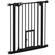 Barriera di sicurezza per bambini estensibile con porta ¨C zephmum ¨C Nero 74-80x76,2 cm
