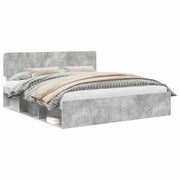 Letto matrimoniale | Letto per adulti | Struttura del letto Calcestruzzo 180 x 200 cm Pino massello