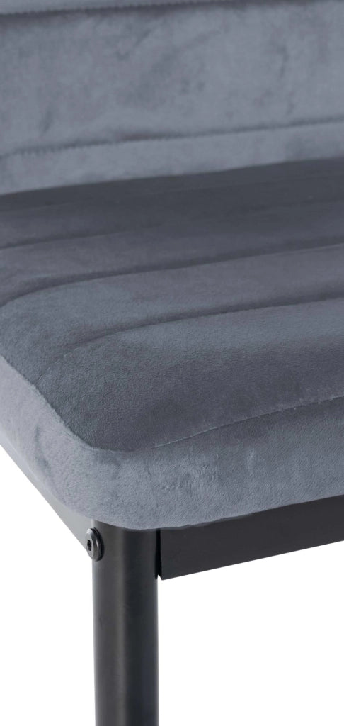 Set di 6 sedie da pranzo Mayfair grigio chiaro,Velluto