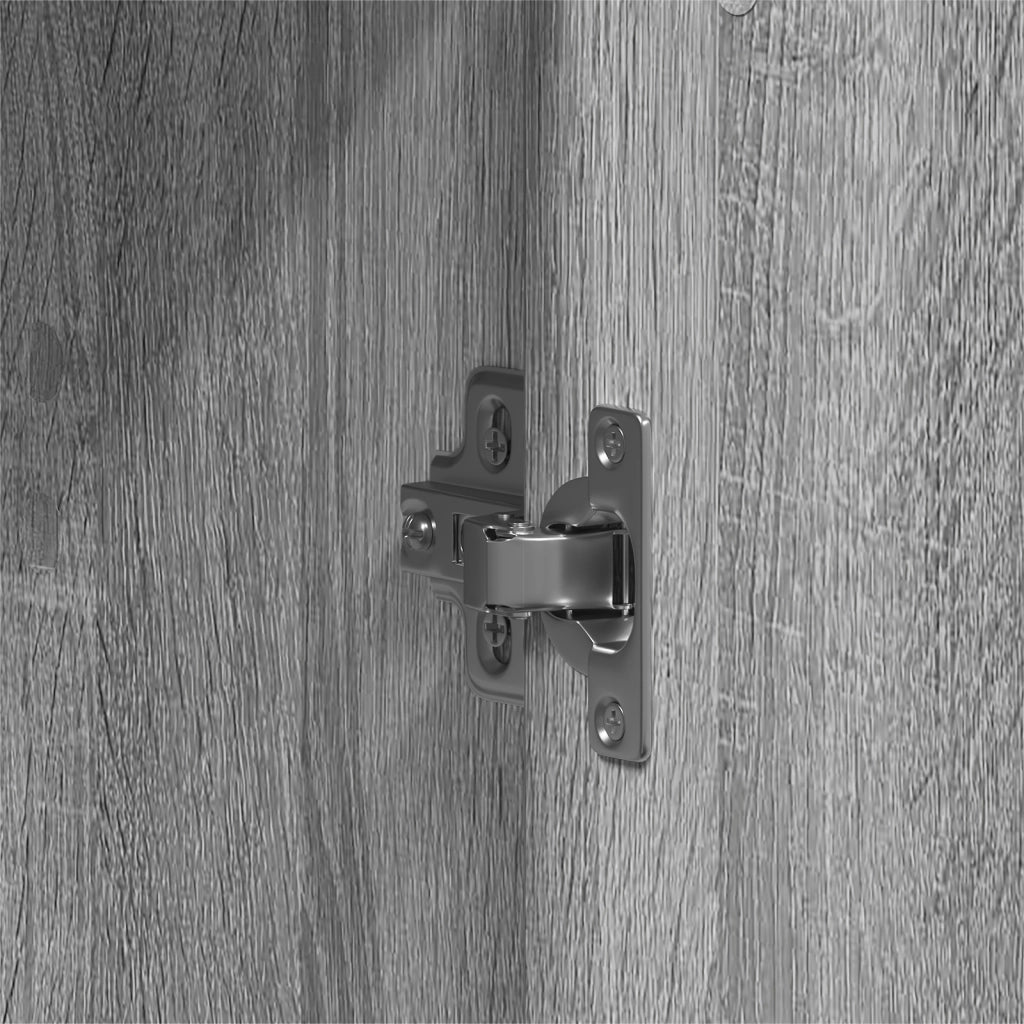 Armadio Grigio Sonoma 55x25x189 cm Legno Ingegnerizzato