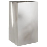 Fioriera/aiuola in acciaio inox argentato per piante fiori e patio/giardino 42 x 38 x 75 cm argento 02_0038067