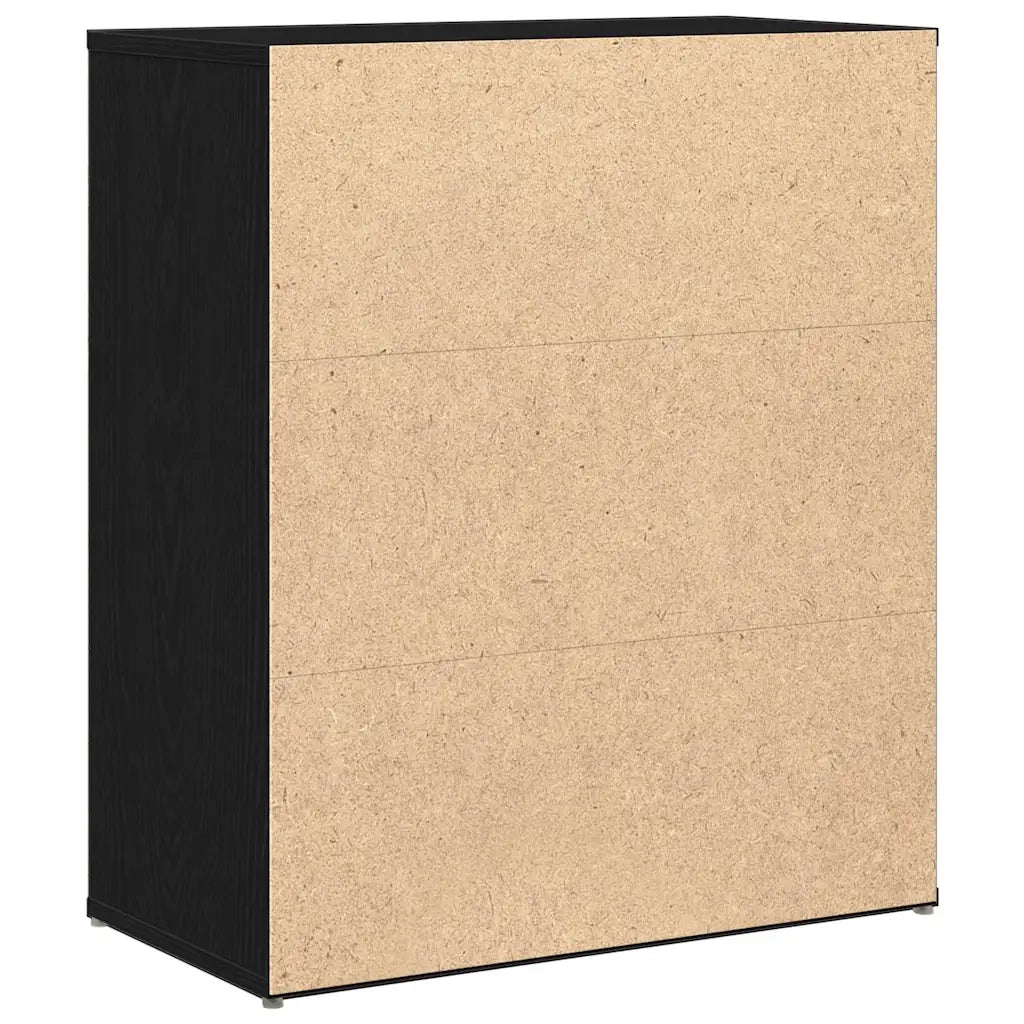 Credenza-Buffet-Armadio da cucina Rovere Nero 60x31x70 cm in Legno Multistrato