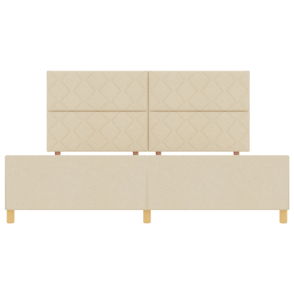 Struttura Letto  Crema 200x200 cm in Tessuto