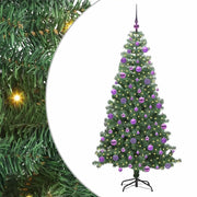 Albero di Natale con 300 LED con supporto-Luci decorative natalizie Verde 240 cm PVC 516457