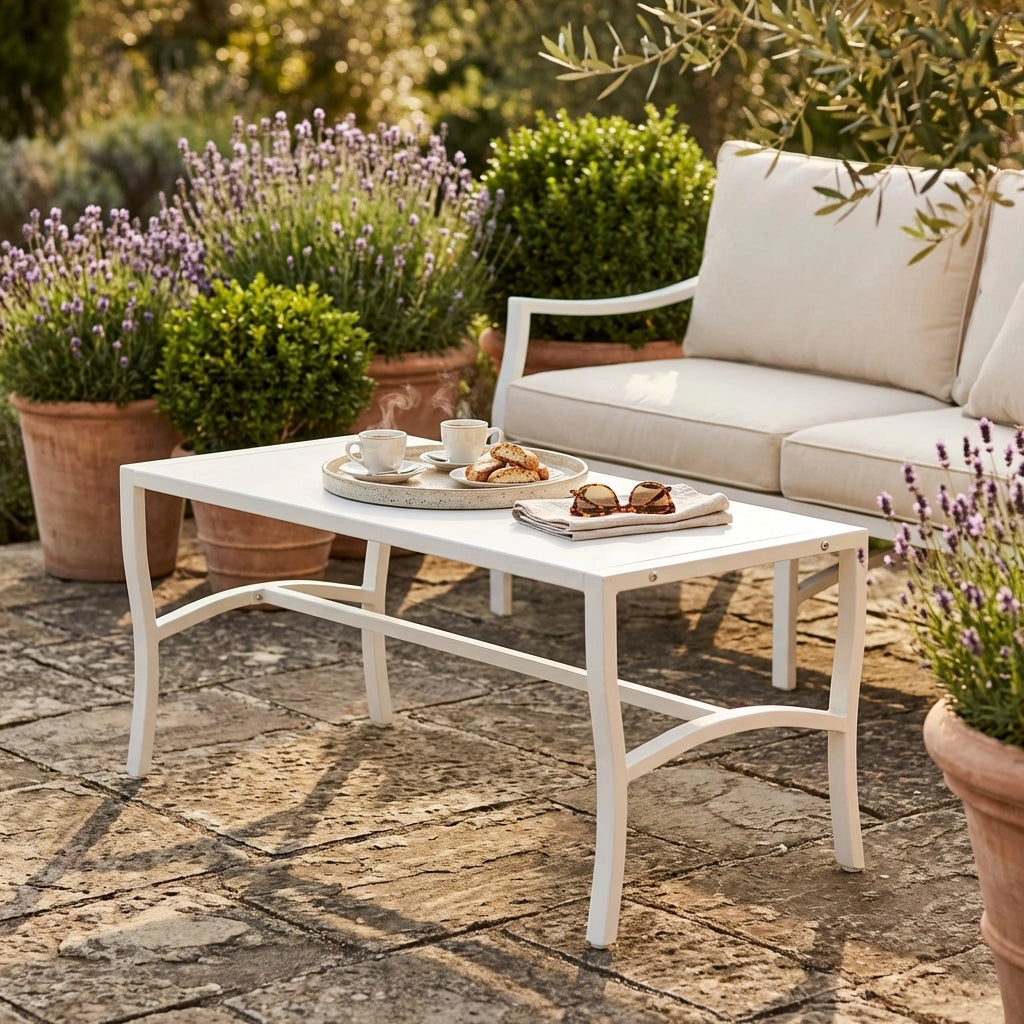 Tavolino da Giardino in Acciaio Acciaio cm 92x45x45 - BRENT
