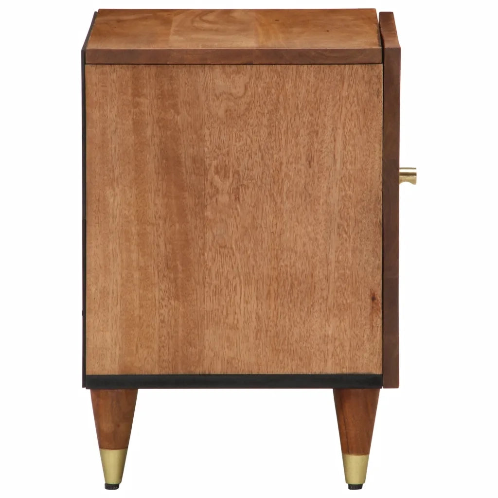 Comodini 2pz 40x33x46 cm in Legno Massello di Mango 358281