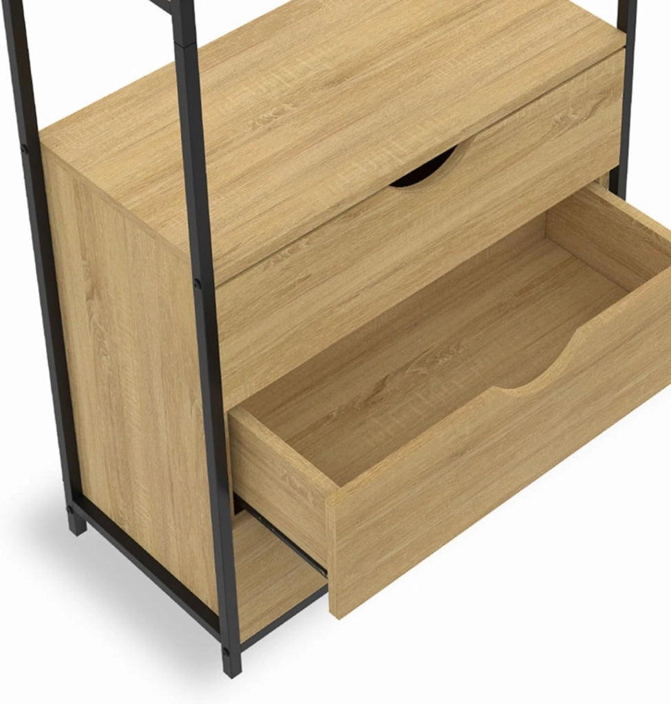 Libreria a 4 livelli con 3 cassetti DETROIT industrial design