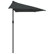Ombrellone da balcone di dimensioni ridotte con palo in alluminio 270 x 135 cm antracite 02_0008310