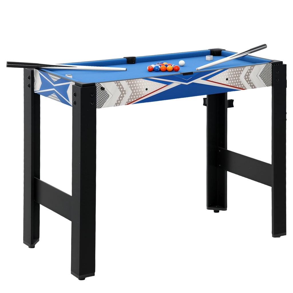 Tavolo multigioco 5 in 1 ¨C Xylo ¨C Biliardo, ping pong, hockey, basket, tiro con l'arco, MDF, blu