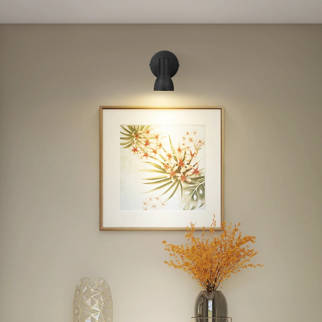 ZMH Faretto da soffitto GU10 nero Faretto in metallo orientabile a 350° Design moderno (senza lampadina)