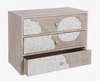 Cassettiera da Appoggio Shiva 3 Cassetti in Legno