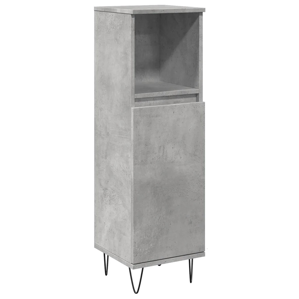 Set Mobili da Bagno 3 pz Grigio Cemento in Legno Multistrato 3324953