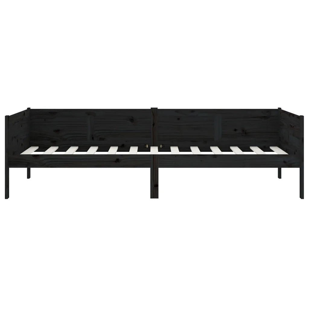 Dormeuse Nera in Legno Massello di Pino 90x190 cm cod mxl 34197