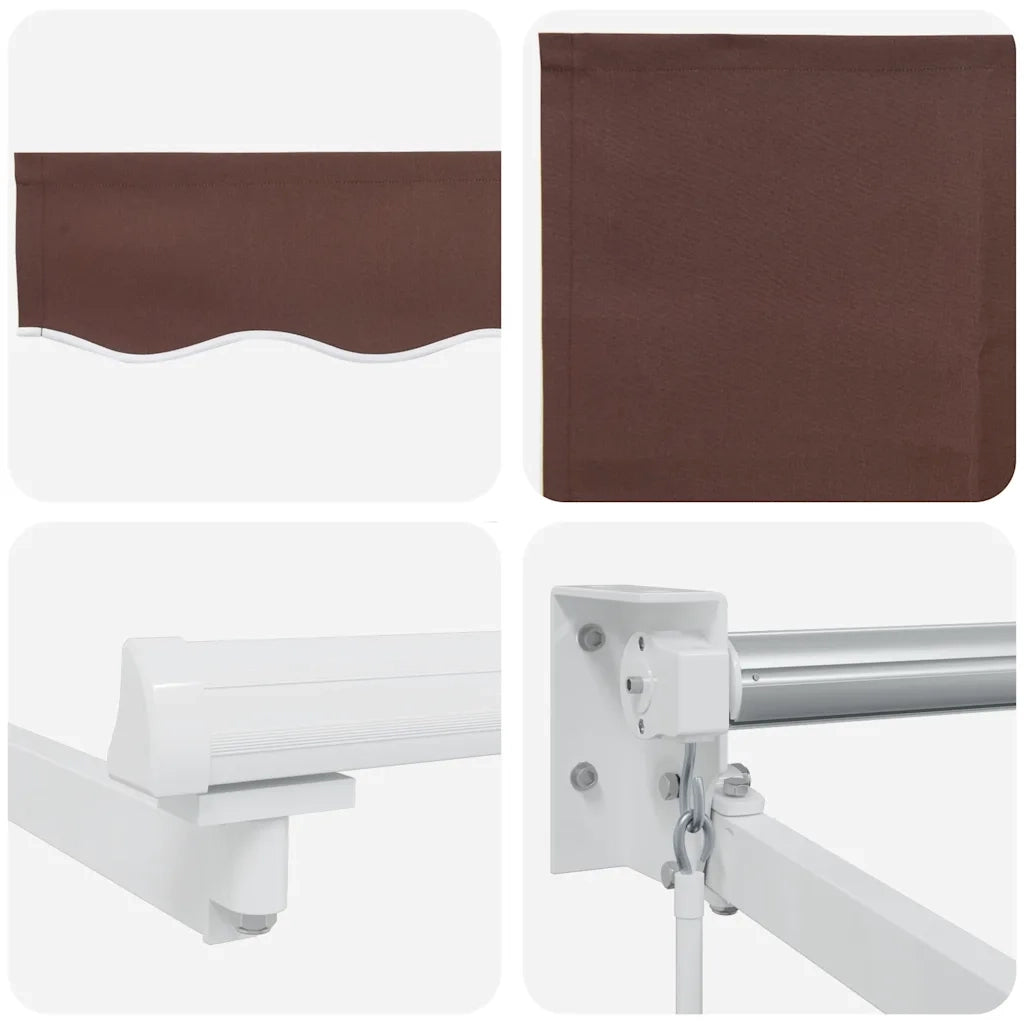 Tenda Sole Retrattile Manuale 300x250 cm Marrone 3215698